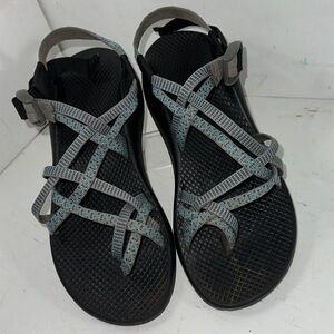 Chaco turquoise blue/black bed ZX/2 walking sandals size 9